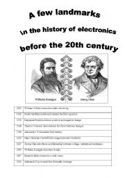 English Worksheet: The history of electronics (past simple + passive voice)
