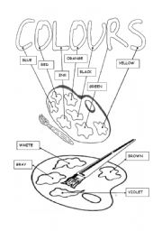 English Worksheet: COLOURS