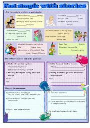 English Worksheet: Past simple with stories