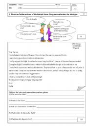 English Worksheet: Diagnostic Test for 3rd grade highschool