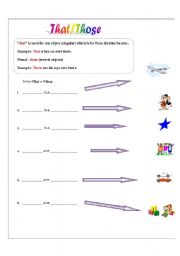 English Worksheet: that/those