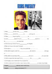 English Worksheet: Elvis Presleys biography