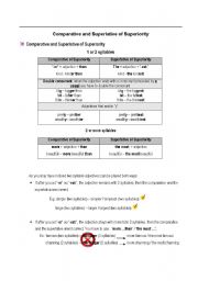 English Worksheet: Adjective degrees - comparative and superlative