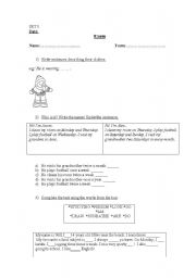 English Worksheet: Present simple