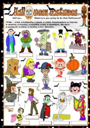 English Worksheet: HALLOWEEN COSTUMES