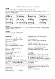 English Worksheet: Lemon tree