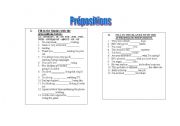 English worksheet: Prepositions