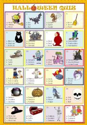 English Worksheet: HALLOWEEN - QUIZ