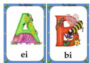 English Worksheet: Alphabet flashcards- 1/4