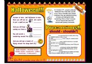 English Worksheet: Halloween!!!