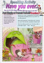 English Worksheet: Present Perfect Vs Past Simple -  Practice 2 - Speaking Activity