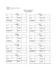 English Worksheet: Present Tense Verb Conjugations and Creating the Command Form