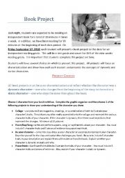 English Worksheet: Book Project Guidelines