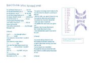 English Worksheet: Because you loved me by C. Dion