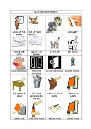 English Worksheet: classroom english