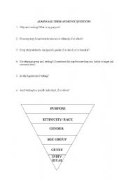 English Worksheet: Determining an Audience for Narrative Writing