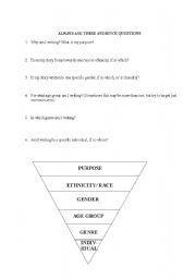 English worksheet: Determining an Audience for Narrative Writing