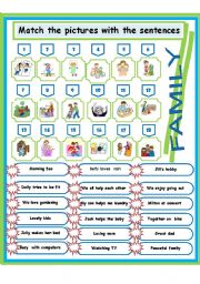 English Worksheet:  FAMILY