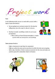English Worksheet: project work task
