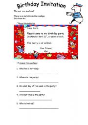 a birthday invitation