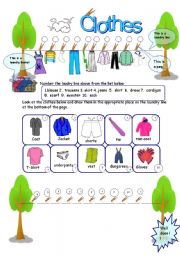 English Worksheet: clothes