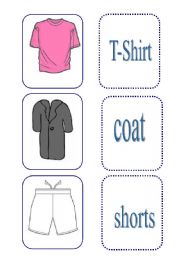 clothes flashcards