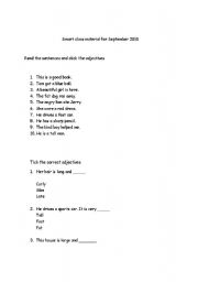 English Worksheet: adjectives