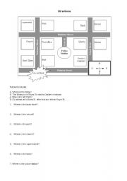 English Worksheet: Giving directions