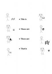 English worksheet: Is and Are