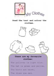 English worksheet: My Clothes