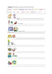 English worksheet: Comparative