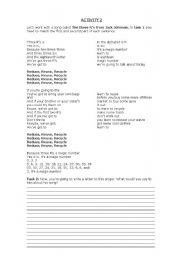 English Worksheet: Reduce, Reuse, Recycle - Song activity