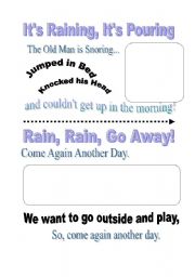 English worksheet: The Rain Song