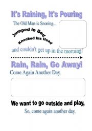 English Worksheet: The Rain Song