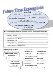 English Worksheet: Future Time Expressions