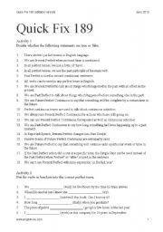 English Worksheet: PRESENT TENSES