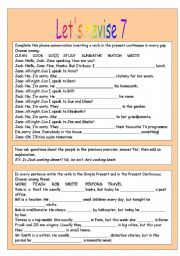 Lets revise 7 present continuous - simple pres or pres cont?