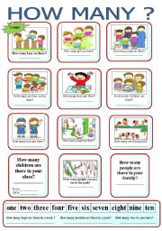 English Worksheet: HOW MANY?