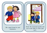 English Worksheet: CLASSROOM RULES - flashcards set (3/3 ws)