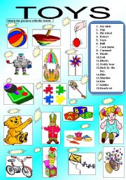 English Worksheet: Toys