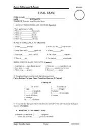 English Worksheet: countable and countable