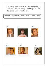 English Worksheet: Silva family tree