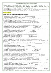 English Worksheet: Present Simple (verbs ending in ss, x, ch, sh, o, y) - grammar guide + exercises ***fully editable
