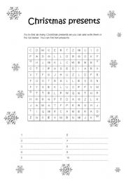 English Worksheet: Word search - Christmas