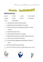 English worksheet: Music Instrument