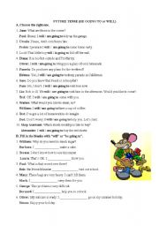 English Worksheet: Future Tense