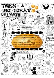 English Worksheet: HALLOWEEN PICTIONARY