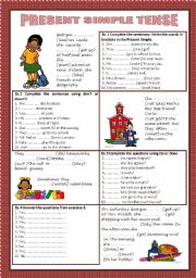 English Worksheet: Present Simple Tense