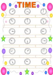 English Worksheet: Time