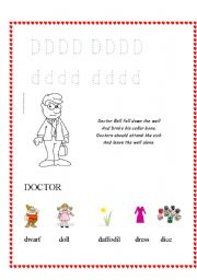 English worksheet: Letter D [di:]